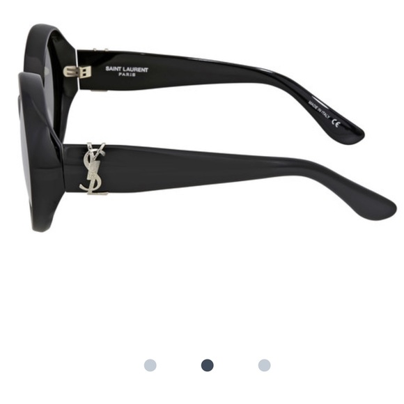 Saint Laurent SL M1 002 Black Oval Sunglasses - Picture 6 of 16
